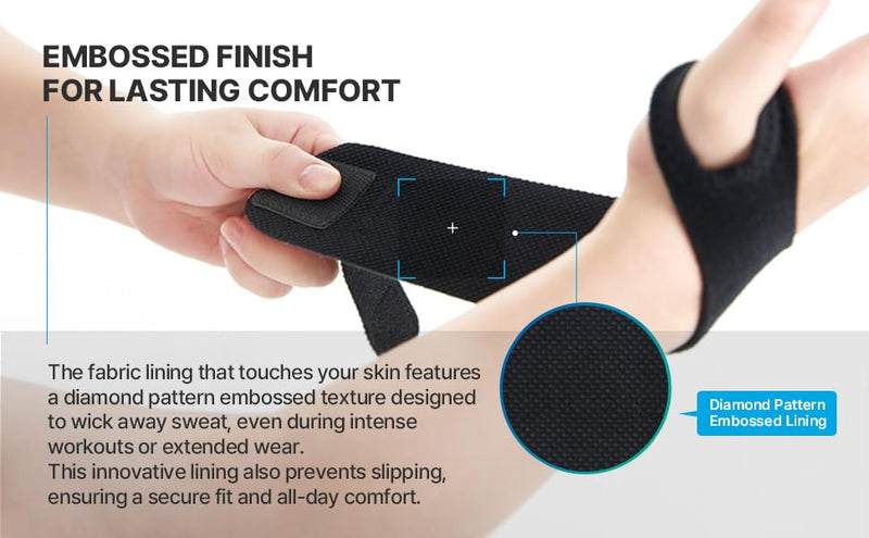SOZO Lightweight Wrist Wrap Brace for Carpal Tunnel, Tendonitis & Injury Recovery, Double Compression Support for Left or Right Hand, Adjustable Fit for Men & Women