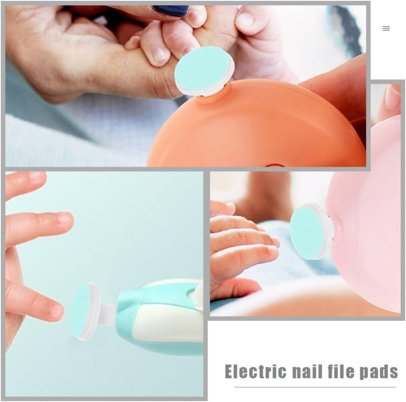 24 Pieces Baby Nail Trimmer Replacement Pads, Electric Baby Nail Grinding Heads for Standard Electric Kid Nail Trimmer, Electric Nail File Replacement Pads for Kids 12 Months Up - BeesActive Australia