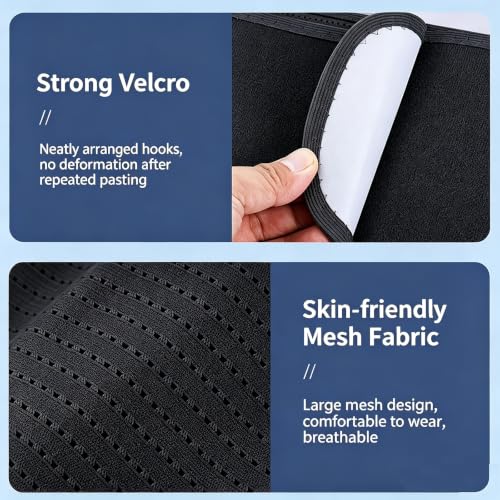 Lower Back Support Brace, Adjustable Breathable Lumbar Belt with Bionic Support & Removable Pad for Daily Waist Support Black X-Large(Waist:38"-45")