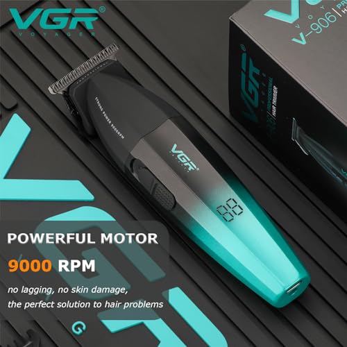VGR 906 Cordless Hair Trimmer for Men with Zero-Gap T-Blade, Gold Black