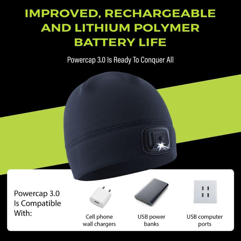 Panther Vision POWERCAP LED Hat Light 150 Lumens Rechargeable Fleece Beanie with Bright Built-in Headlamp Waterproof LED Warm One Size Cap Real Tree Edge 3.0