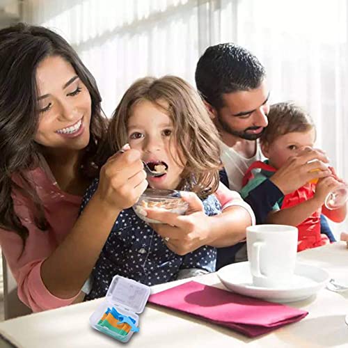 FAMILIFE Kid's Dental Floss Picks Without Fluoride,4 Travel Handy Cases Unflavored Flosser 120 Picks and Double Line Flossers 200 Count, Unwaxed Flossing