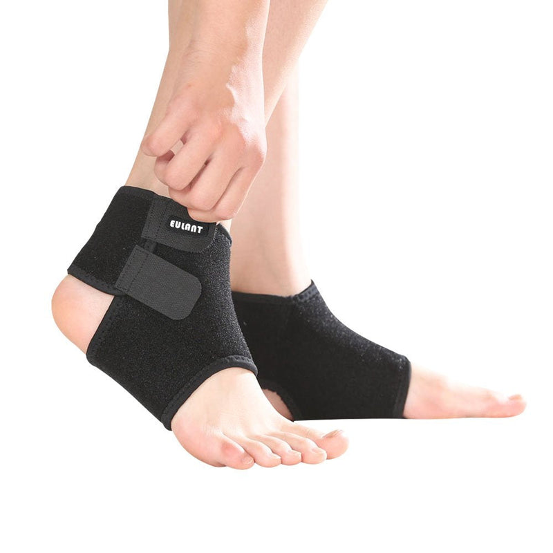 EULANT Kids Ankle Brace 1 Pair, Children Ankle Support, Ankle Compression Sleeve for Foot & Ankle Swelling, Achilles Tendon, Joint Pain, Injury Recovery, for Ice Skating Dance Hiking, Black M Medium