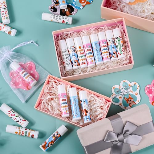 24 Pcs Vet Tech Gift Veterinary Appreciation Gifts Include Lip Balm Thank You Tag Organza Bag Veterinarian Week Gift for Veterinary Technologist Nurse Suitable Birthday Christmas Thanksgiving Gifts 24