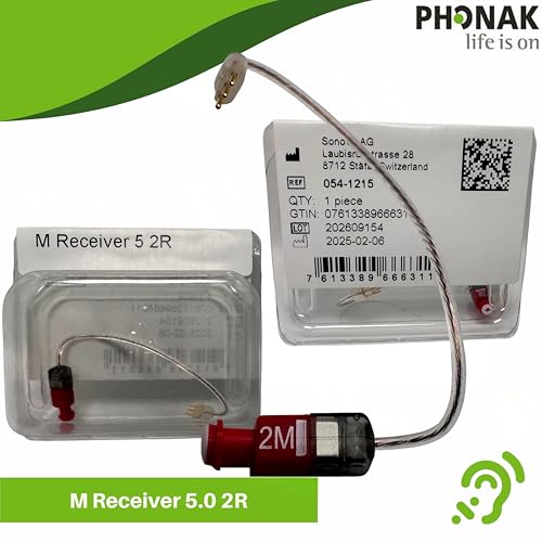 Phonak 5.0 Receiver – M Size – Level 2 – Right Ear (R) – (054-1215) – 3 Pin – Compatible with Lumity, Paradise, Marvel RIC Hearing Aids – Original Phonak Replacement 054-1215