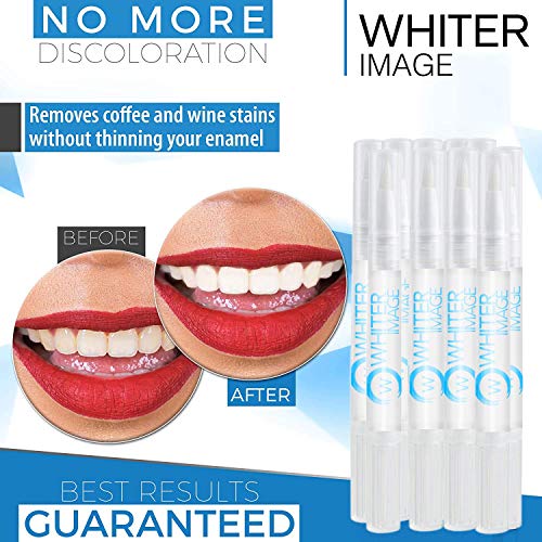 Whiter Image Mini Togo Teeth Whitening Pen 10 Pack, Erases Teeth Stains and Strengthens Enamel, Restorative Serum Gel That Reverses Enamel Damage from Bleaching On The Go for Up to 150 Applications Whitening Pens 10-Pack