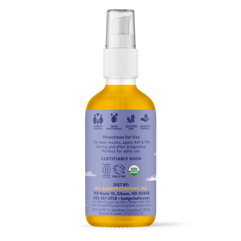 Badger Organic Pregnant Belly Oil - Jojoba & Coconut - 4 oz. - BeesActive Australia