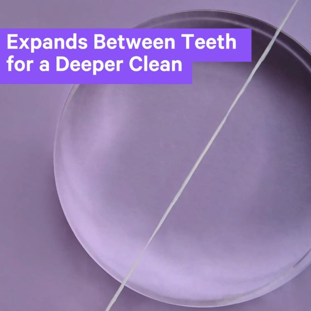 Hayden Expanding Dental Floss. Expands To Clean Between Tight Teeth. 6 Pack Value. Fresh Feeling Polar Mint Woven Floss. Anti Tartar Actives for Gentle Care. 180 Yards. Expandable Clean. PFA Free.