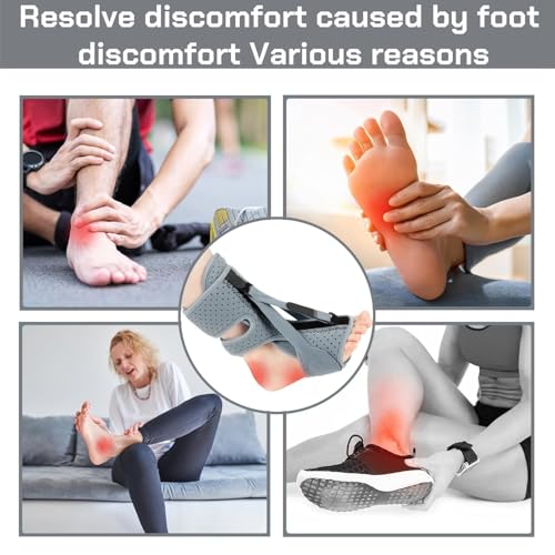 Plantar Fasciitis Night Splint-Upgrade 3 Adjustable Plantar Fasciitis Brace Gray