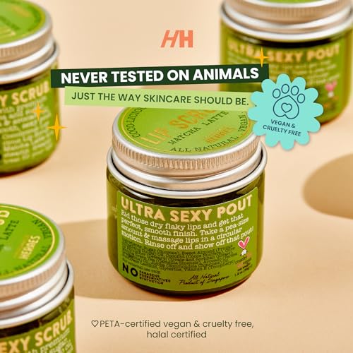 The Ultimate Self-Care Duo for Nourished Lips and Tangle-Free Hair: 100% Natural Lip Scrub Matcha Latte and Hair Detangler Brush in Rose Gold