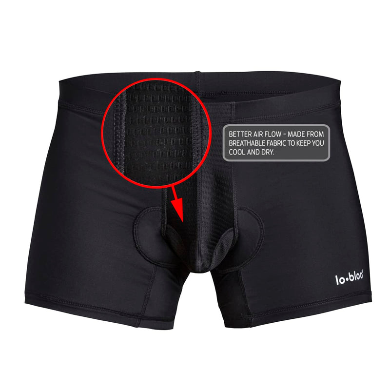 lobloo Men’s Athletic Protection Underwear Supporter, Padded with Compression, XS-XL X-Small-X-Large Black - BeesActive Australia