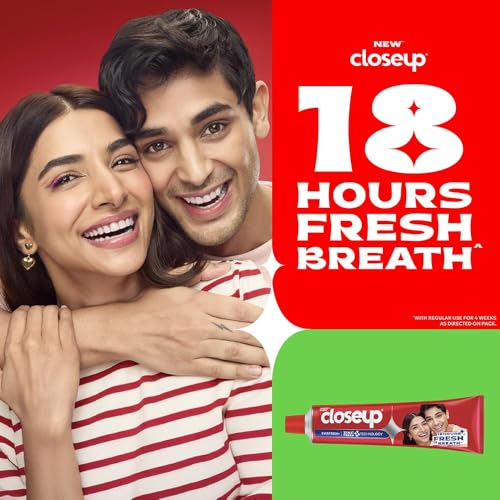 Close-Up Toothpaste, Fresh Breath and White Teeth Formula, 600g, Pack of 4