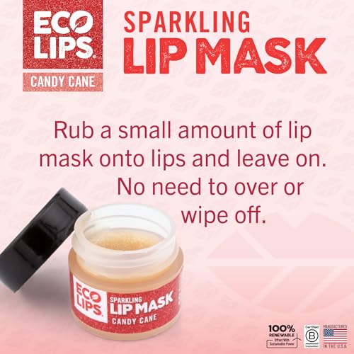 Eco Lips Candy Cane Lip Scrub & Nourishing Lip Mask, 2 Count, 0.25 oz