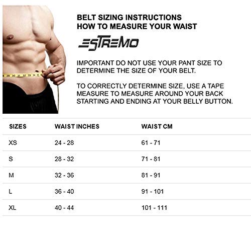 ESTREMO Weight Lifting Back Support 6 Inches Neoprene Gym Belt for Fitness Training Exercises, Squats, Lumbar, Powerlifting, Deadlifts Workout Black X-Large (40"-44")