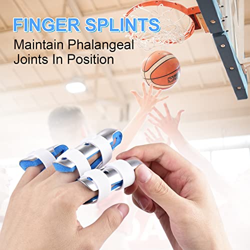 Finger Splint, 5PCS Finger Support Brace Finger Stabilizer for Broken Fingers Straightening Arthritis Knuckle Immobilization, Small