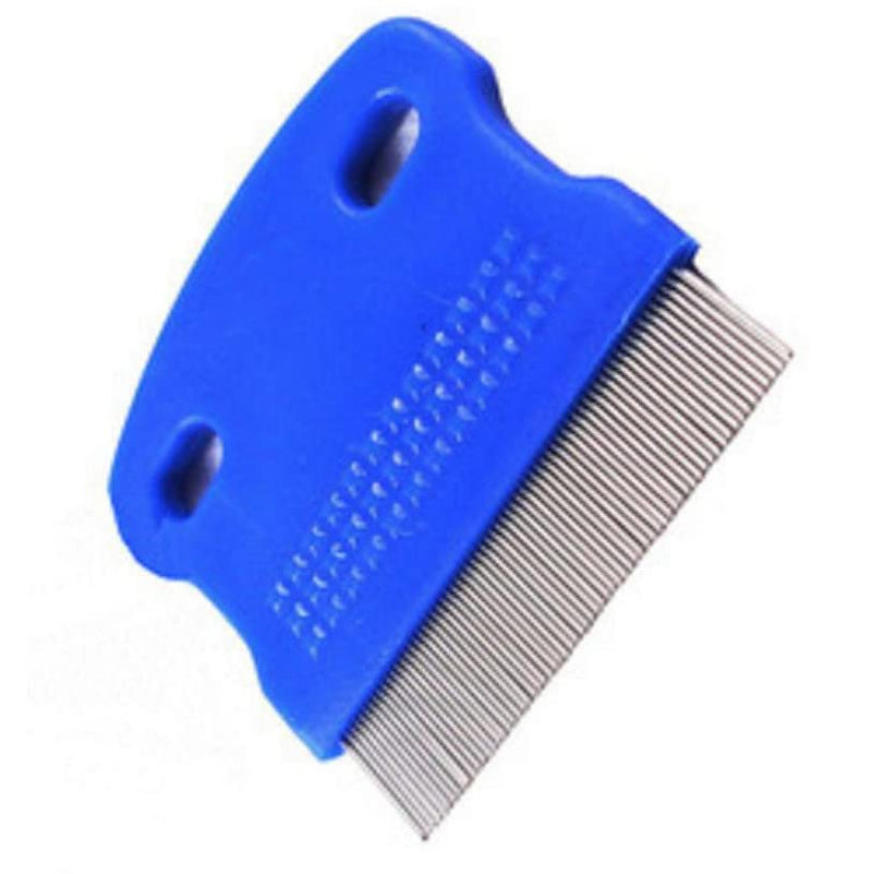 Lice Hair Comb Brushes Fine Egg Dust Nit Free Removal Stainless Steel Hair Accessories（Blue）