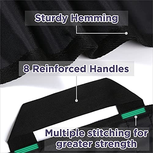 Bed Positioning Pad with Reinforced Handles 48" x 40" Lifting Turning Patient Sheet Transfer Blanket for Caregiver, Bedridden, Elderly, Black 2-black