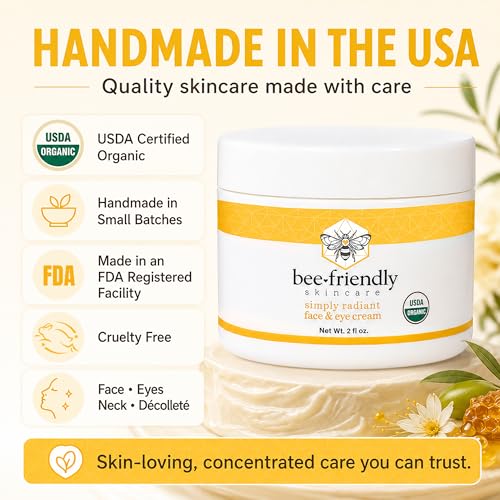 BeeFriendly® Organic Face and Eye Cream, All In One 2 oz 2 Ounce (Pack of 1)