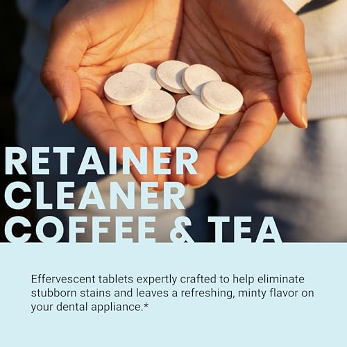 Coffee & Tea Retainer Cleaner Tablets, Mint, 4 Month Supply by M4