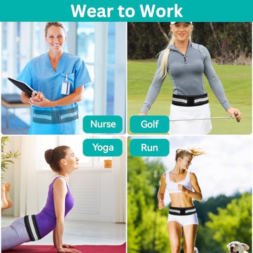 Lightweight Back Brace for Lower Back Pain Under Clothes - Relief from Sciatica, Spinal Stenosis & SI Joint Hip Pain - Breathable & Adjustable Lumbar Support Belt for Work and Exercise for Women & Men XL X-Large