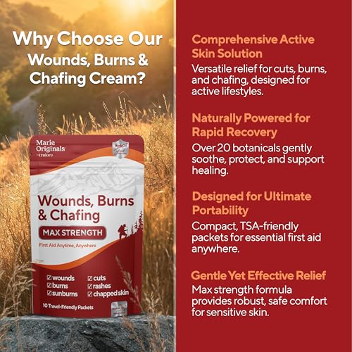 Marie Originals Wounds, Burns & Chafing Ointment Packets, 10 Packets