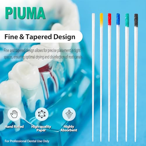 200 Pcs Dental Absorbent Paper Points 0.02 Taper by Vastmed | Dental Endodontic Special Taper - Size Mixed 200