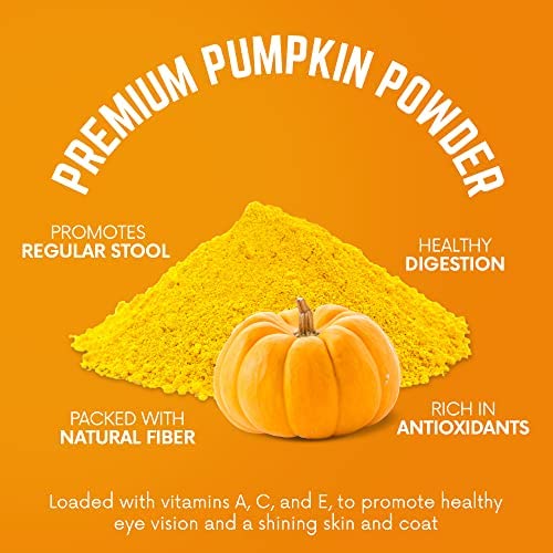 Pumpkin Powder for Dogs, Powdered Pumpkin for Dogs with Vitamins A, C & E, Fiber-Rich Vitamins for Optimal Pet Health, Combat Constipation, Dog Multivitamin for Digestive Health, 8.1 oz 30 Day Supply - PawsPlanet Australia