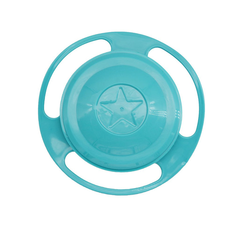 Song Qing Magic Gyro Bowl 360 Degree Rotate Spill-Proof Bowls with Lid Plastic Creative Dishes Practice Feeding Bowls Blue-new - BeesActive Australia