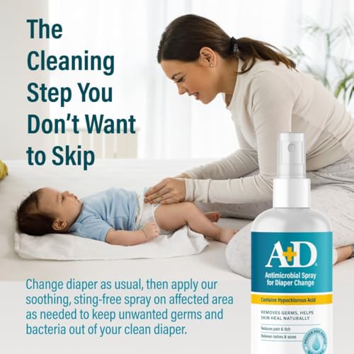 A+D Antimicrobial Hydrogel Spray with Hypochlorous Acid Spray for Skin, 4oz