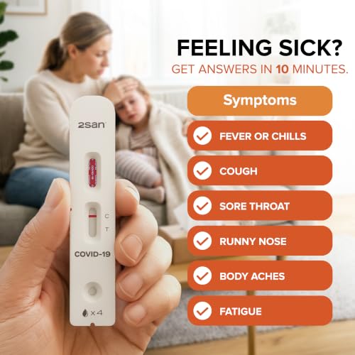 2San COVID-19 Home Test, Antigen Rapid Test, Results in 10 Minutes, FDA Cleared, Covid Test Kit at Home, Easy to Use Nasal Swab for Home (2 Pack) 1