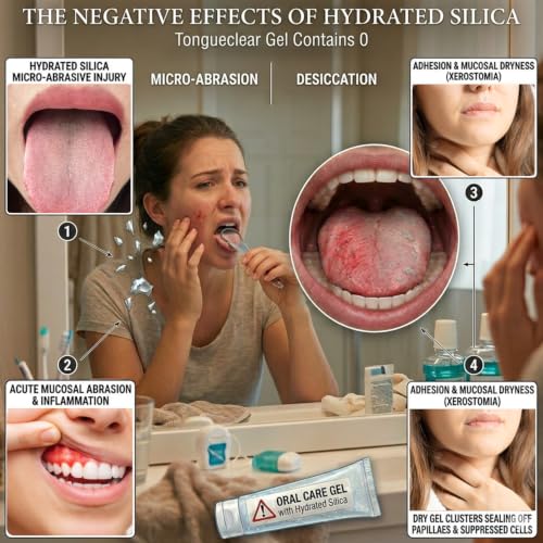 Tongue Cleaning Kit, Bad Breath Odor Eliminator, Halitosis Defense, MildGel Oral Cleaner&Gel Kit