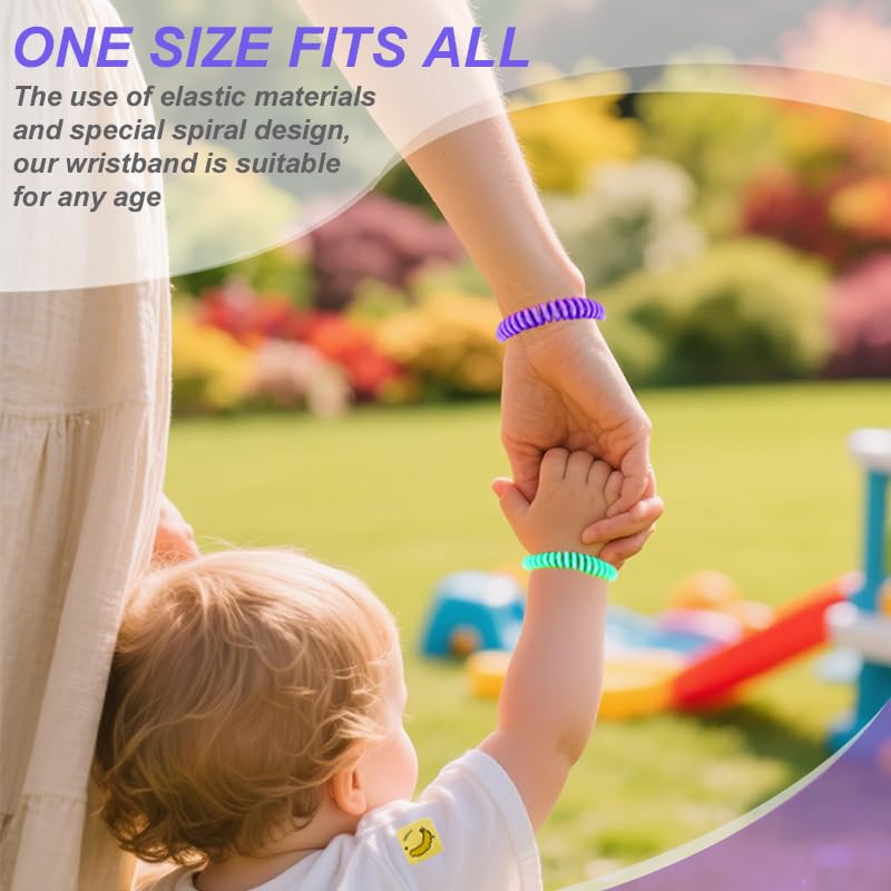 48 Pack Mosquito Repellent Bracelets, Individually Wrapped DEET-Free Insect & Bug Repellent Wrist Bands with 60 Pack Mosquito Patches for Kids & Adults Outdoor Camping Fishing Traveling