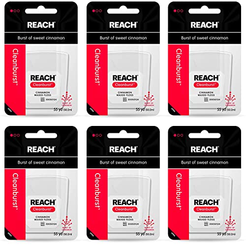 Reach Waxed Dental Floss Bundle | Effective Plaque Removal & Waxed Dental Floss Bundle | Effective Plaque Removal, Extra Wide Cleaning Surface | Shred Resistance & Tension, Slides Smoothly & Easily Dental Floss + Floss Bundle