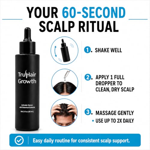 Tru Hair Growth Serum GHK-Cu & AHK-Cu Dual Copper Peptide for Thinning Hair