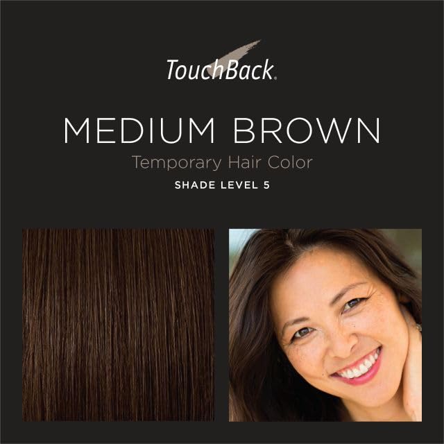TouchBack Pro Gray Root Touch Up Marker Applicator - Real Hair Color - Medium Brown