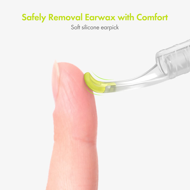 Ear Wax Removal Tool, Replacement Ear Spoon Tips Ear Cleaner, Ear Pick for Anykit Otoscope, Ear Wax Remover Pack of 3. (Green w/ 2 Size) - BeesActive Australia