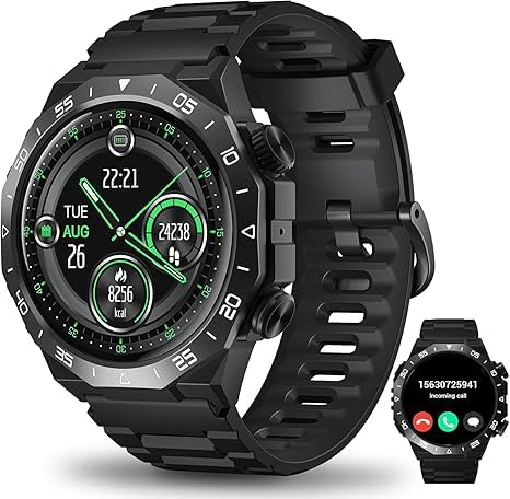 Smart Watch for Men Women, 2025 New Fitness Tracker 1.39" HD SmartWatch with 112+ Sport Modes,Heart Rate,Sleep Monitor,Pedometer,IP68 Waterproof Outdoor Smartwatch for Android iOS,Black
