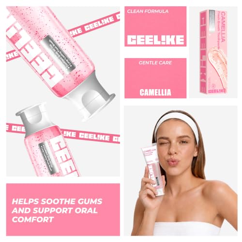 Camellia Fresh Breath Toothpaste, Natural Floral Scent for All-Day Fresh Feeling, Gentle Botanical-Infused Gel, 4.23 Oz (3 Pack) Camellia Bloom 1.41 Fl Oz (Pack of 3)