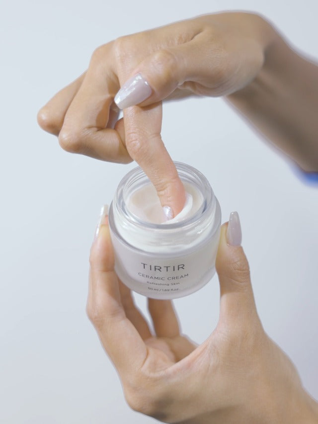 TIRTIR Natural Ceramide Cream | Deep moisturizer for Glass Skin, Polyglutamic acid, Centella Asiatica Extract, Skin barrier, Lightweight, Mild, Nature derived ingredients, Dry skin, Korean skincare Original 1.69 Fl Oz (Pack of 1)