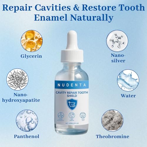 Odontic Repair, Cavity Healing Tooth Armor Liquid, Nano Hydroxyapatite Remineralization Complex for Cavity Repair, Teeth Whitening with Remineralization Drops, Enamel Strengthening