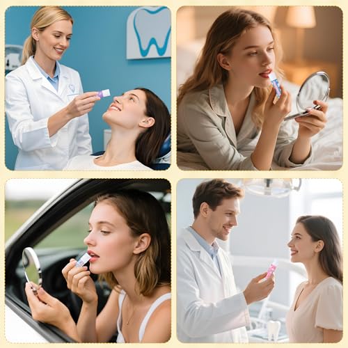 24 Pcs Dentist Gifts Include Lip Balm Thank You Tag Organza Bag Dental Gift for Dental Hygienist Dental Assistant Nurse Suitable Birthday Christmas Thanksgiving Gifts 24