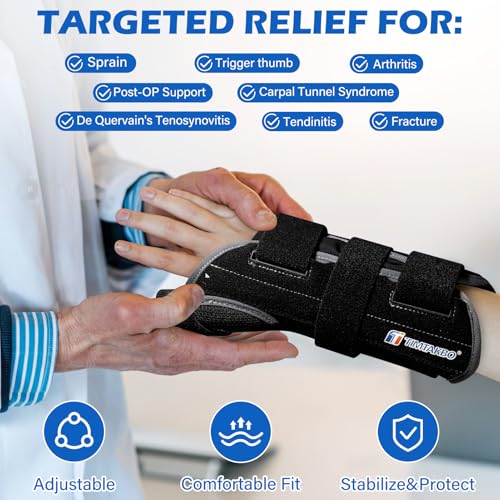 TIMTAKBO Thumb Spica Splint Right Hand(S) for Carpal Tunnel Wrist Pain Small