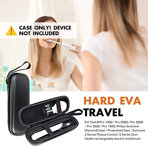 ProCase Travel Toiletry Bag Pouch Bundle with Electric Toothbrush Travel Case