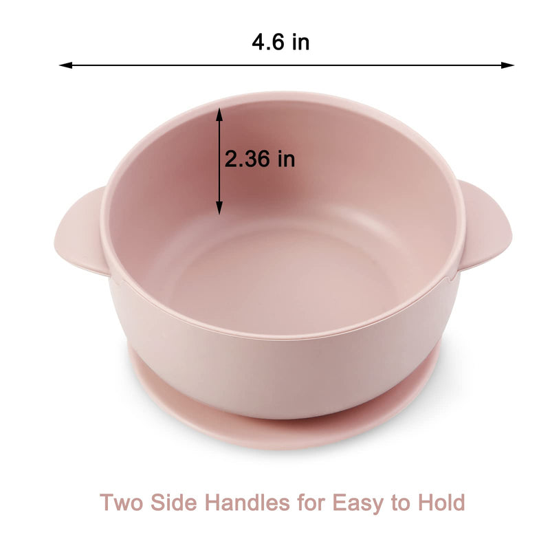 PandaEar 3 Pack Baby Bowls with Suction| Leak-Proof Stay Put Silicone Food Bowl with Lids for Babies Kids Toddlers Infants| Food Grade Soft Safe BPA-Free Silicone (Pink Rose Linen) Pink Rose Linen - BeesActive Australia