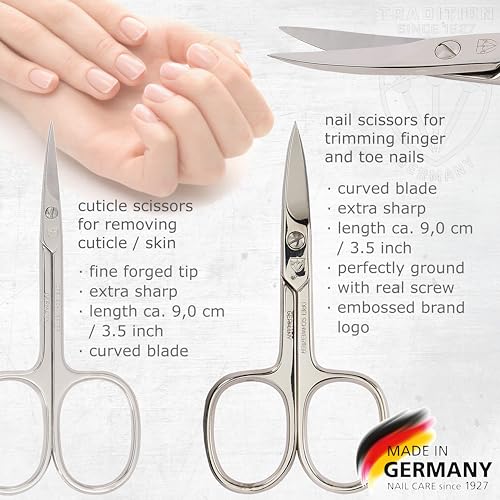 3 Swords Germany – manicure pedicure set kit (141) SYNTHETIC LEATHER - OSTRICH BROWN