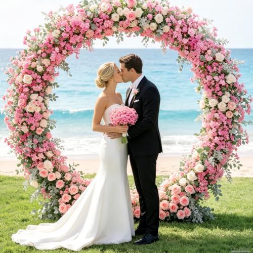 16Pcs Babys Breath Artificial Flowers, Baby Breath Flowers Artificial Bulk Pink 16 Pcs