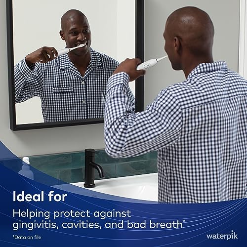 Waterpik Sensonic Sonic Electric Toothbrush, Rechargeable Toothbrush for Adults with 3 Modes, Travel Case, USB Charger, White STW-03W020, Packaging May Vary