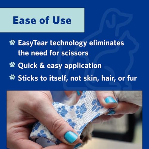 OVIK Health PetFlex Paw Pack – Flexible Self-Adhering Elastic Bandage for Wound Care – First Aid Wrap for Small Animals Like Dogs, Cats, and Other Pets - 2 inch, 36 Rolls Paws Variety Pack 36 Count