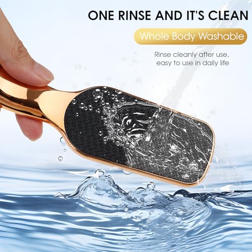 Nano-Glass Foot File Gold, Ergonomic Handle Foot Care Tool