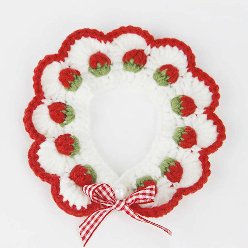 Cat Collar Breakaway Kitten Collar with Cute Bow Tie and Strawberry Pattern Comfortable for Kitty and Some Puppies (S) - BeesActive Australia
